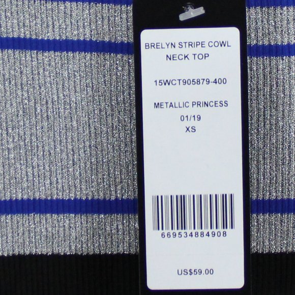 Bebe Brelyn Stripe Cowl Neck Top - Picture 6 of 6